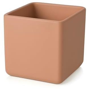 Ardella Maceta Cuadris Lacada - Decorativa Interior - Tiestos Plantas - Maceteros Cuadrados Redondeados,Interior y Exterior - Exclusiva,Elegante,Premium,Maceteros Altos (Rosé, Pequeño)