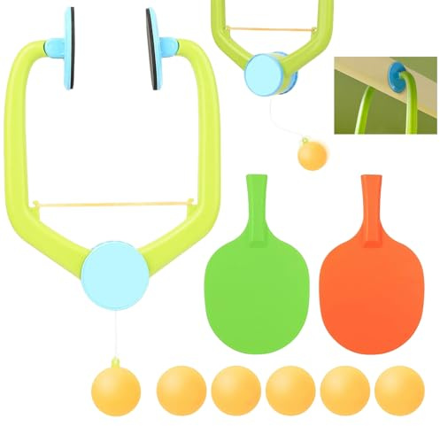 Tür-Pingpong-Spiel Über Der Tür, Hängendes Tischtennis Set, Verstellbarer Türrahmen Ping Pong Trainer, Tragbares Set mit Schläger und Bällen für Zuhause, Familie, Freizeit, Spielzimmer