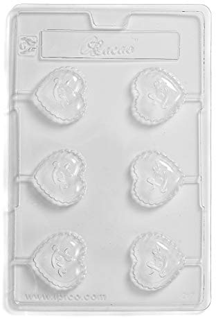 Cacao | Love (in Heart) Lolly Chocolate Mould 6 Cavity x 5
