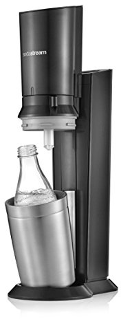 sodastream Crystal 2.0 Umsteiger Trinkwassersprudler zum sprudeln von Leitungswasser, mit spülmaschinenfester Glasflasche für Ihr Sodawasser! inkl. 1 Glaskaraffe 0,6l OHNE Zylinder; Farbe: Titan