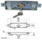 PREFER - Serrature per Serrande Avvolgibile mini - Serratura centrale cilindro tondo - Sporgenza cilindro mm. 5-155 l x 42 h x 15 p mm