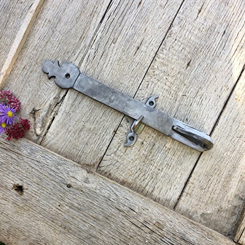 Antikas - Antike Verriegelung Tür Heberiegel Gartentor Torriegel Aufnahme Riegel mit Falle