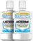 Listerine Advanced White Sabor Suave (2 x 1 L), enjuague bucal pack ahorro 0% alcohol, enjuague bucal sin alcohol, colutorio blanqueador dental para una limpieza óptima