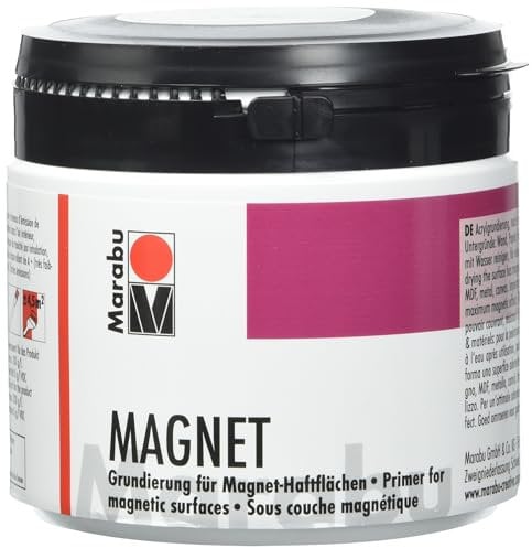 Marabu 12740043815 - Magnetfarbe, Acrylgrundierung für magnetische Flächen, 475 ml grau, nach Trocknung übermalbar, speichelecht, wasserfest und lichtecht, für ca. 1,58 m²