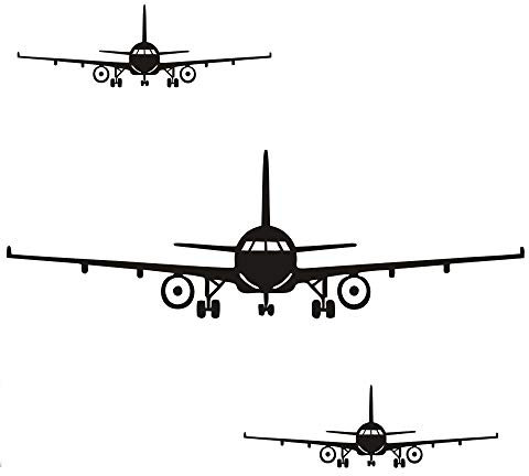 3 Stück Flugzeug-Wandaufkleber für Kinderzimmer, Blätter, DIY abnehmbare Wandkunst, Tapete, Wandbild, Heimdekoration für Kinder, Jugendliche