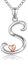 CELESTIA Kette mit Buchstaben, Initialen Kette S, 925 Sterling Silber Roségold Anfangsbuchstaben und Herz Halskette, Personalisiert Schmuck Geschenke für Frauen Freundin Mädchen