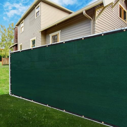 ShadeMart 182 x 124 cm grüner Zaun-Sichtschutz, Windschutz, Stoff, HDPE, 90 % Sichtbarkeit, mit Tüllen, strapazierfähig, kommerzielle Qualität, Kabelbinder im Lieferumfang enthalten