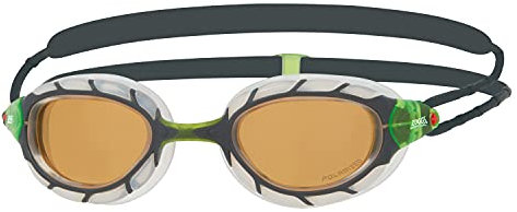 Zoggs Unisex Predator Polarized Ultra - Smaller Fit Schwimmbrille, Grey/Clear/Copper