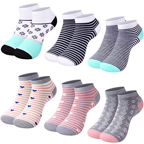 L&K-II 12 paires Chaussettes femme chaussettes baskets courtes été en coton 2130 35-38