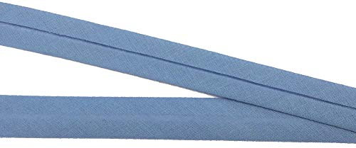 15 m Baumwollschrägband jeans 20 mm vorgefalzt