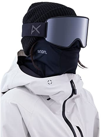 Anon WM3 Damen-Schutzbrille + Bonus-Objektiv + MFI-Gesichtsmaske, Rahmen: Smoke, Gläser: Perceive Sunny Onyx