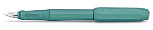Kaweco PERKEO Füllhalter Breezy Teal I Füllfederhalter für Tintenpatronen Schulfüller in Türkis I Anfänger Füller mit ergonomischem Griffstück zum bequemen Schreiben 16 cm I Federbreite: M (Medium)