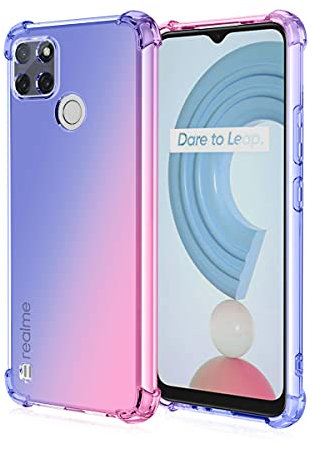 GOGME - Carcasa para Realme C21Y (C21-Y) / Realme C25Y, Funda de gradiente de Color TPU Case Cover, Esquinas reforzadas, Funda de Protector Transparente a Prueba de Golpes Suave Silicona Bumper