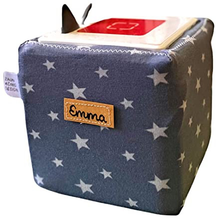 Toniebox Bezug Jungs & Mädchen Schutzhülle - Sterne blau, grau, pink, rot, rosa - Zaunkoenigdesign (Stahlgrau)