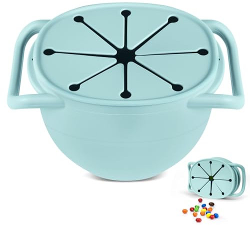 Vicloon Taza de Bocadillos para Bebés,Taza de Silicona para Bocadill,Plato de Bocadillos con Acollador,Caja de Almacenamiento de Alimentos Portátil para Niños Pequeños