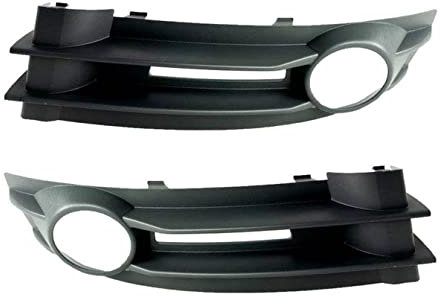 HZ-DESIGN 1 Satz Gitter Grill für Nebelscheinwerfer für die unlackierte Stoßstange kompatibel mit Caddy ab 2004
