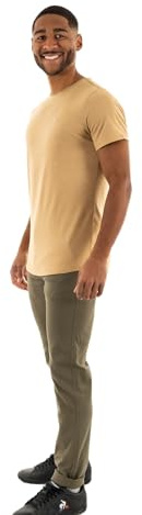 Tommy Jeans Herren T-Shirt Kurzarm Rundhalsausschnitt, Beige (Tawny Sand), XXXL