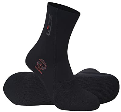 ZCCO Calcetines de neopreno de 1,5 mm y 3 mm para hombre y mujer, para practicar snorkeling natación, surfing, deportes acuáticos, 1,5 mm, negro, XXS