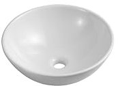 iBathUK | Modern Round Ceramic Cloakroom Basin Bowl Countertop Bathroom Sink CA1001