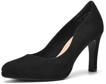 DREAM PAIRS Scarpe décolleté da Donna con Punta Chiusa,Size 41,Camoscio-Nero,SDPU2441W-E