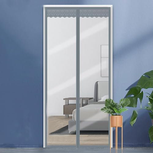 Thermique Isolation Phonique Rideau de Porte EVA Transparent Rideau Thermique Isolant Anti Froid Porte Entrée,Coupe-vent Magnétique Rideau de Porte Isolant Thermique (140x205cm)