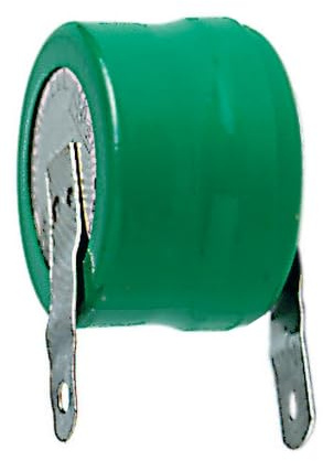 Pacco batteria Ni-Mh, 2,4V 80mAh, linguette a saldare