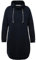 Ulla Popken Damen Sweatkleid, Stehkragen, Langarm, Taschen Kleid, Marineblau, 24-54
