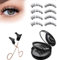 Magnetic Eyelashes without Eyeliner, 8PCS Reusable Magnetic Eyelashes Natural Look, 3D False Eyelashes Magnetic No Glue Needed, Waterproof Magnetic Eyelashes Kit with Applicator