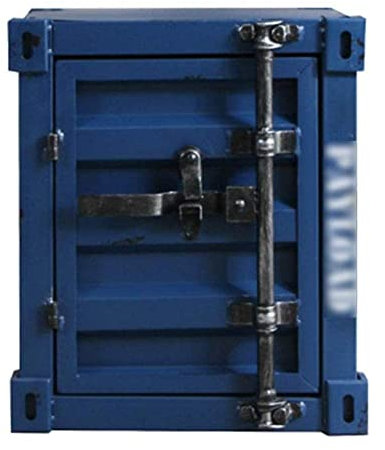 Generisch Safe Box Feuerfest Wasserdicht Safe für Retro Box Eisen Safes für Spind Vitrine Sicherheitsboxen (Cyan)