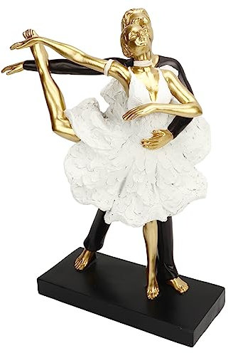 Jenngaoo Paar Tanzende Statue, Romantische Paar Skulptur, Kunstharz Dekorative Figur, Paar, Moderne Skulpturen, Tafelaufsatz, Dekoration Für Freundin, Brautparty, Verlobung (B)