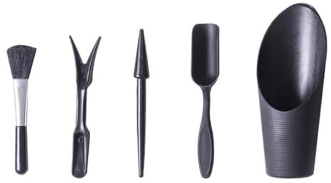 Lot de 5 outils de jardinage pour plantes succulentes, kit d'outils de terrarium d'intérieur, outils à main de plantation, outils à main de jardinage pour jardin féérique miniature d'intérieur