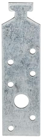Alberts 837167 Profilanker für Halfenschienen 38/17 | sendzimirverzinkt | 160 x 34 mm | 50er Set, Silber