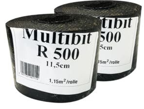 2x Handelskönig Mauersperrbahn R500 besandet 11,5 cm x 10 m Bitumen Isolierpappe Isolierung Mauersperre Sperrbahn