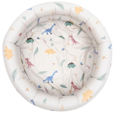 WOONEKY Babybadebecken Kleiner aufblasbarer Pool Badewanne aufblasen aufblasbares Schwimmbecken kinderplanschbecken plantschbecken Kind lustiger Angelteich rundes Badebecken PVC Beige