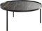 DELIFE Wohnzimmertisch Torell Keramik Laminam®Noir Desir Braun 80x80 cm Metallrahmen Effektfinish Titan