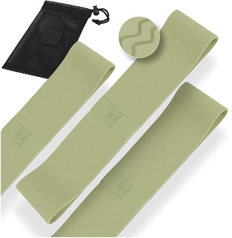 OMNANA® Hip Resistance Bands Set (3 Stück) – Widerstandsbänder rutschfest & elastisch – Fitnessbänder für Krafttraining, Beintraining & Gesäß – Stoffbänder mit Tasche für Yoga, Pilates & Workout