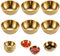 NLONLL 6 Pièces Coupelles Rondes Coupelle Dessert Petit Bol Salade Metal Pot a Sauce Mini Bols Ronds en Acier Inoxydable Coupelles à Trempette pour Assaisonnement Sushis Fruits Desserts (Or)