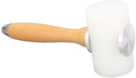 Leather Carving Hammer Mallet Professional Wooden Handle Leathercraft Stamping Sew Cowhide Tool (T Shaped)