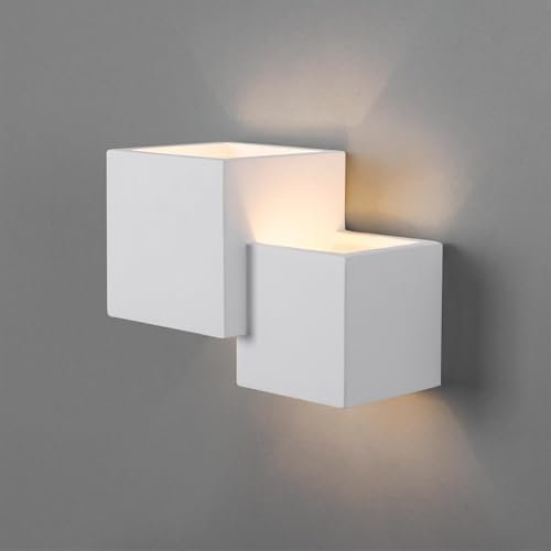 B·LED BARCELONA LED - Applique murale en plâtre Cube - 2 x G9