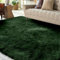XSIVOD Flauschig Hochflor Teppich Dunkelgrün, Waschbarer Teppich 160x230 Wohnzimmer Anti Rutsch Extra Große Teppiche Schlafzimmer Weich Moderne Teppiche Matte Teppichen für Kinderzimmer