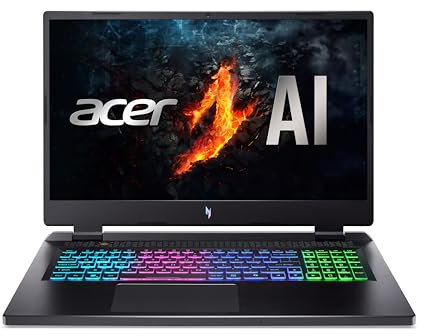 acer Nitro 17 (AN17-42-R1BF) Gaming Laptop | 17 FHD IPS 165Hz Display | AMD Ryzen 5 8645HS | 16 GB RAM | 512 GB SSD | NVIDIA GeForce RTX 4050 | Windows 11 | QWERTZ Tastatur | schwarz