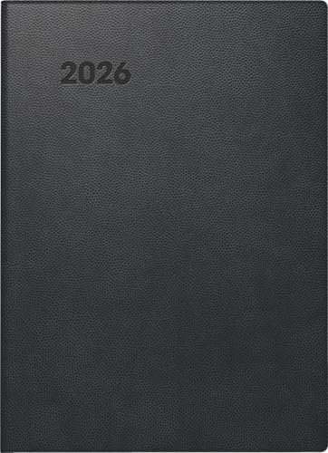 BRUNNEN Taschenkalender Mod. 736 2026 | A6, Kunststoff, schwarz