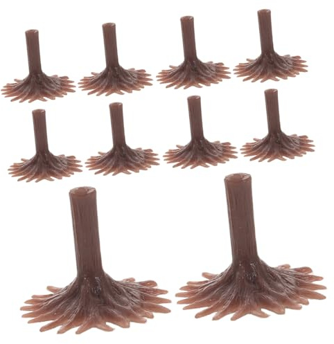 Angoily Socles Arbres Miniature Lot de 50 Pieds d'arbre pour Diorama Arbre Maquette Modèle Paysage Décor De Table Modélisme Ferroviaire Marron 1.10X1.10X0.98in