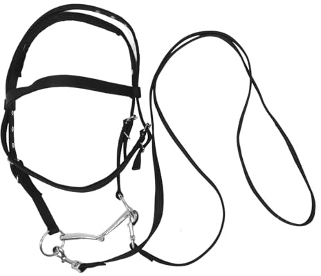 HEMOTON Western-pferdegeschirr Aus Nylon Seilkopfstück Trensen Für Pferdetraining Seiltrensen Für Pferde Teil Für Pferdetraining Allzweck-trailzügel Trainingshalfter Für Pferde