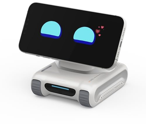 LOOI Robot-Starlight White - Compañero de escritorio con inteligencia visual (objetos, personas y escenas), interacción de voz ChatGPT, memoria, personalidad, control de gestos y faciales, 10 W