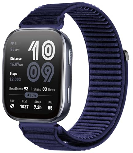 ZOCOVIN 22mm Nylon Armband Kompatibel mit Amazfit Bip 6/Bip 5, Verstellbares Soft Sport Trail Loop Ersatzarmband für Amazfit GTR 4/GTR 3/GTR 3 Pro/GTR 2/2e/GTR 47mm Damen Herren