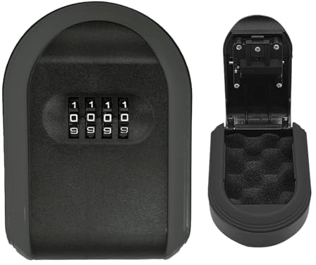 Magnetic Key Lock Box - Anti Theft Safety Lock Case, Small Car and Door Key Holder | Large Capacity Box with Strong Magnet For Hiding Spare Keys Indoor Outdoors, Secure Storage For Home Garage Travel