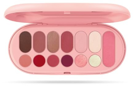 Pupa Palette Make My Day Pocket Blush, Rossetti, Gloss e Ombretti - 13 Pezzi per Trucco Viso, Occhi e Labbra, Perfetta in Casa o in Viaggio - Disponibile in 3 Varianti Colore (003 Bright Rose)