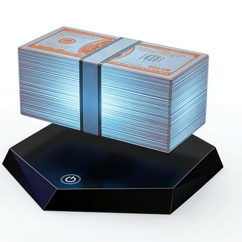 Schwebende Geldlampe, Magnetschwebe-Dollar-Lampe mit 3-farbigem LED-Umgebungslicht, 360° drehbar, Schreibtisch-Gadget für die Dekoration von Spielzimmern und Büros
