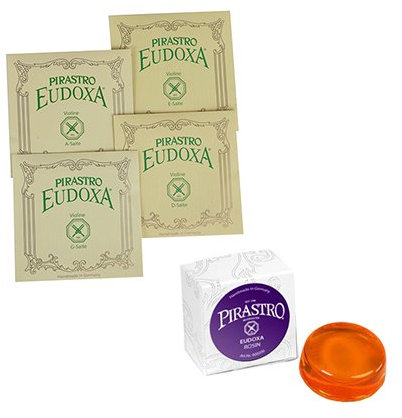 EUDOXA Violinsaiten SATZ + Kolophonium von Pirastro